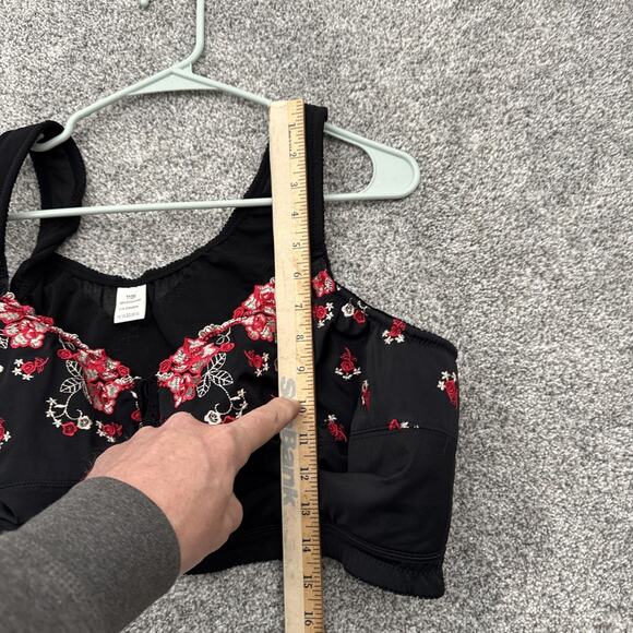 Coquette Bra Size 110F US 50F Floral Embroidery Front Closure Romantic Victorian - Picture 2 of 7